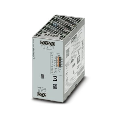 Phoenix Contact Switching Power Supply; QUINT4-PS/1AC/48DC/10/CO; 48VDC OUT; 10A; 85-264VAC/90-350VDC IN; Single Phase; DIN Rail Mount; Metal; Screw Connection